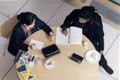 OU students in group work